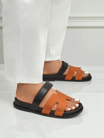 Royalfashion Sandales à enfiler pour femme en éco-cuir FlexiComfi