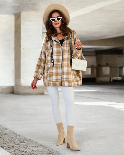 Royalfashion Manteau de type chemise pour femme