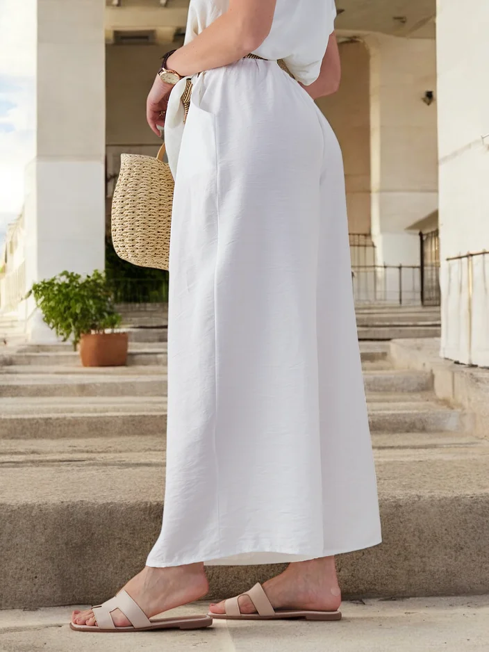 Royalfashion Pantalons larges en viscose pour femmes