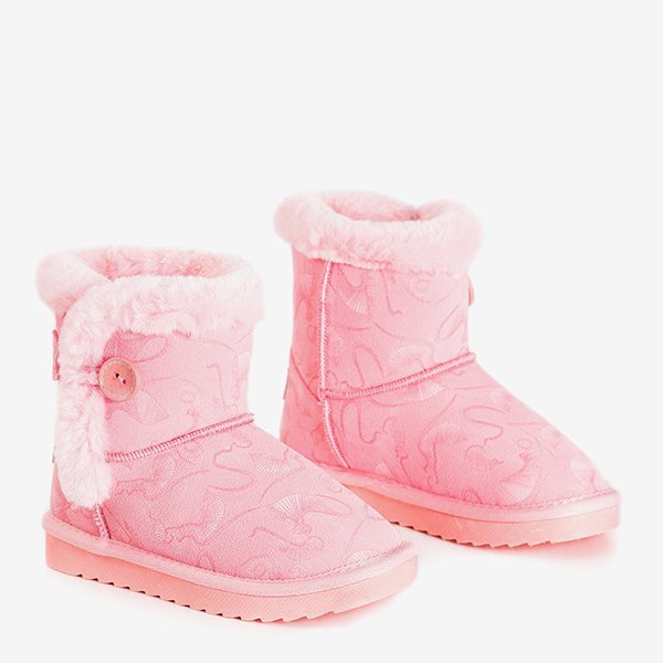 Bottes de neige pour enfants roses avec fourrure Xialo - Footwear