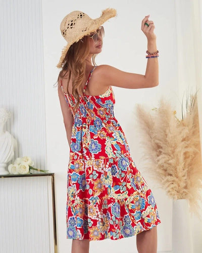 Royalfashion Robe florale en coton pour femme