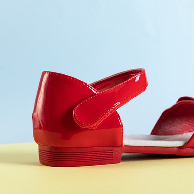 Sandales enfant rouges à nœud Albina - Chaussures