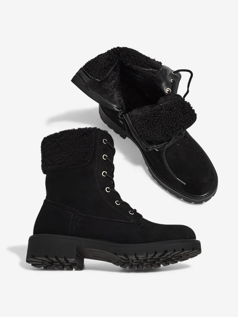 Bottines à lacets pour femmes en daim écologique Trevolla