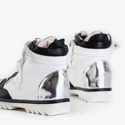 Bottines de sport noires et blanches avec finition laquée Krillas - Footwear