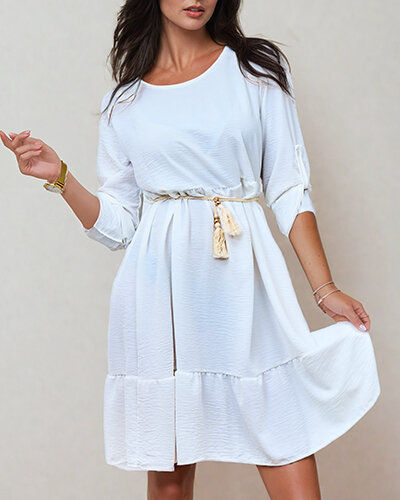 Royalfashion Robe femme longueur genou