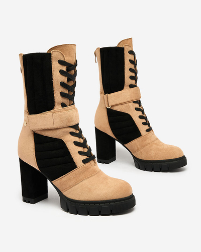 Royalfashion Bottes isolées Sehhra post pour femmes marron clair