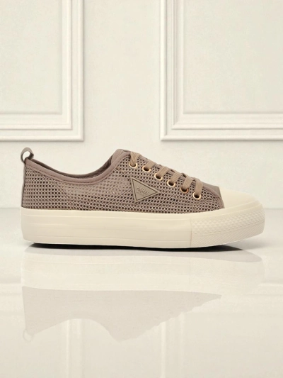 Sneakers pour femmes Hypatia Mesh marron clair pour l'été semelle plate 3cm