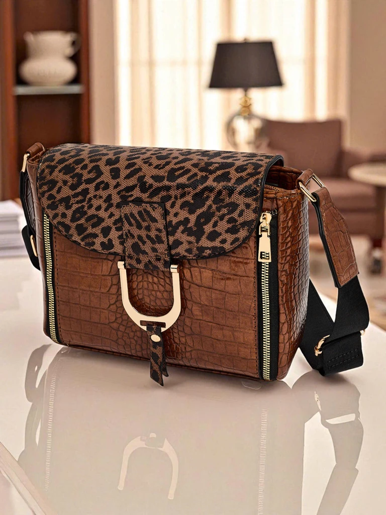 Petit sac à main verni pour femme en cuir écologique Sable Arc