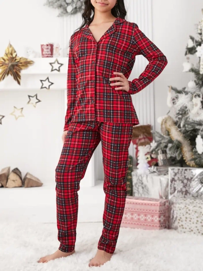 Pyjama en coton à carreaux pour enfants Royalfashion Noël
