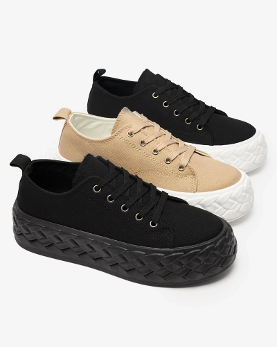 Baskets de sport marron clair à plateforme Saddol- Footwear