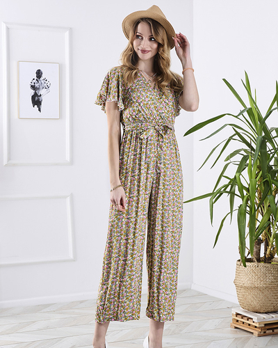 Combinaison longue colorée à motifs floraux pour femmes - Vêtements