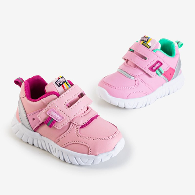Chaussures de sport pour enfants roses avec inserts menthe Nelina - Footwear