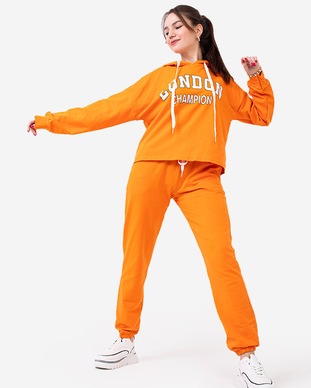 Ensemble Survêtement Sport Femme Orange - Vêtements