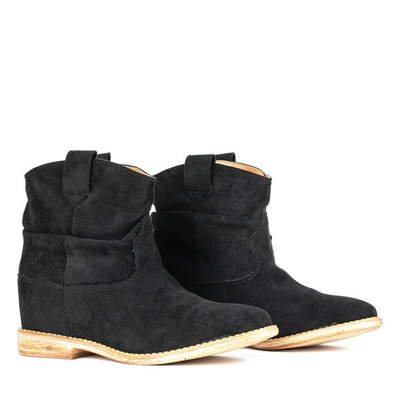Bottes noires à la cowgirls sur ancre couverte Daressco - Chaussures