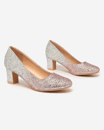 Royalfashion Escarpins à talons aiguilles Yapunni rose argenté pour femme