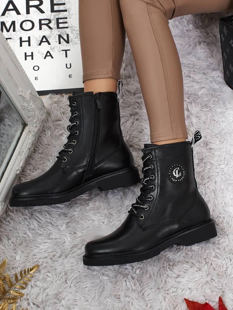 Bottines lacées pour femmes en cuir écologique Tavira