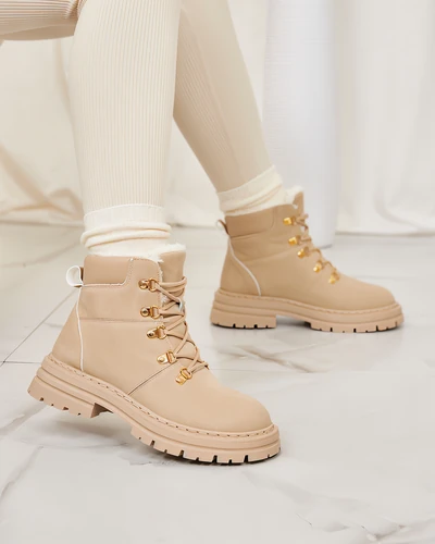 Royalfashion Trappeurs Develier beige pour femme