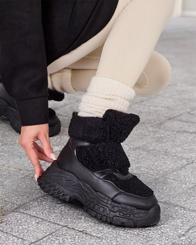 Royalfashion Bottes de neige pour femme avec peau de mouton Segulla