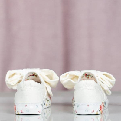 Sneakers écrues à imprimé floral Luciessa - Chaussures 1