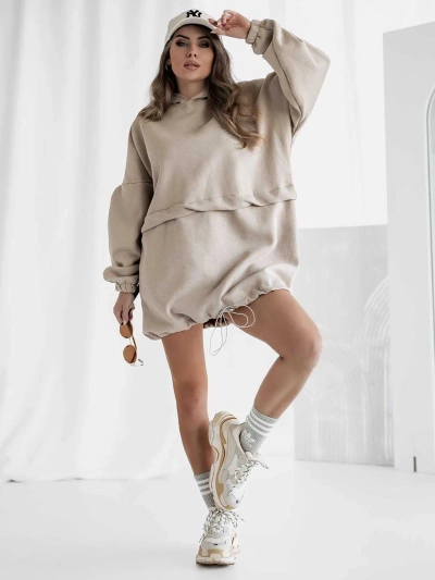 Robe sweat à capuche en coton pour femmes Royalfashion
