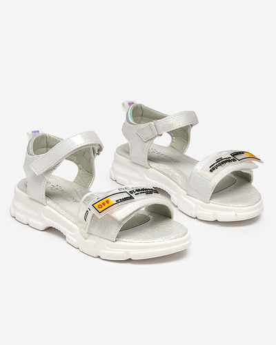 Sandales brillantes argentées pour filles Lorij - Chaussures