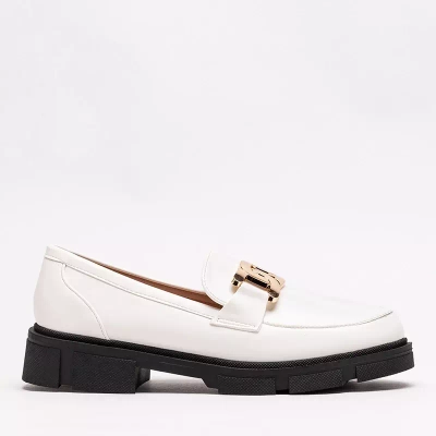 OUTLET Chaussures femme blanches avec chaîne Semla - Footwear