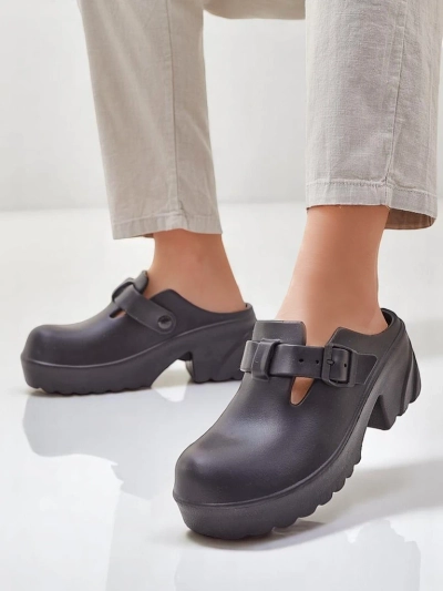 Royalfashion Sandales à talons en caoutchouc pour femmes Voxones