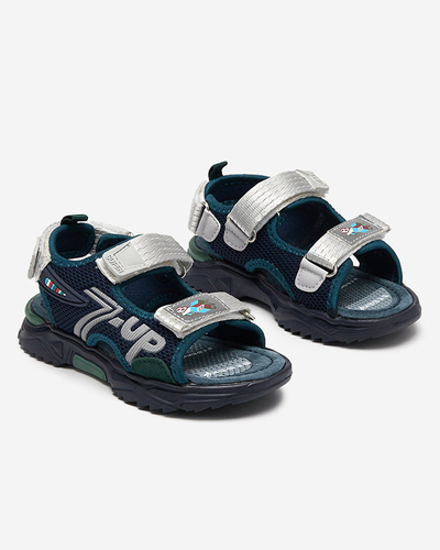 Sandales enfant Doniso marine et vert - Chaussures