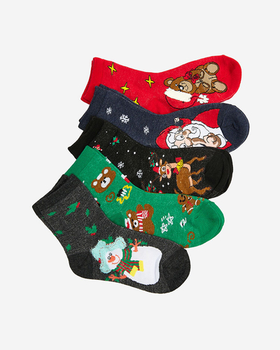 Royalfashion Lot de chaussettes de Noël pour enfants 5/pack