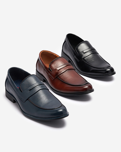 Demi-souliers classiques pour hommes bleu marine Jerif - Chaussures