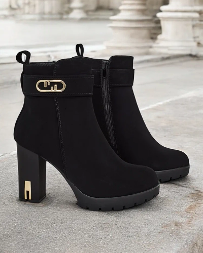 Bottines à talon compensé pour femmes Royalfashion Effe