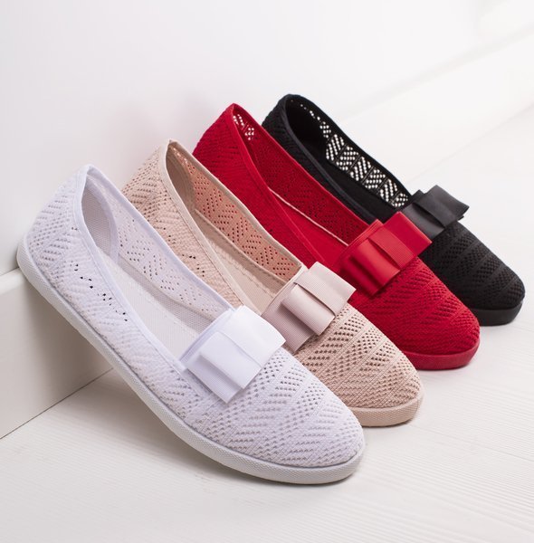 OUTLET Baskets roses ajourées avec nœud Nadin - Footwear