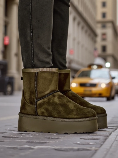 Royalfashion Chaussures courtes ressemblant à des bottes de neige pour femmes Eforte