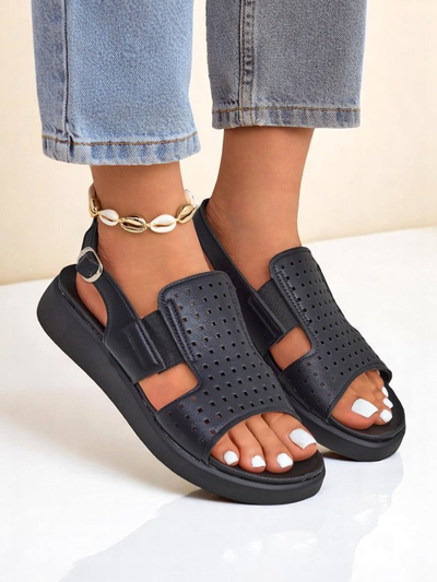 Royalfashion Sandales pour femmes à semelle épaisse BreezyStep