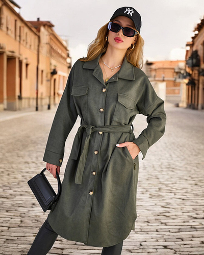 Royalfashion Manteau de type chemise pour femme