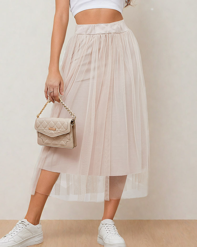 Royalfashion Jupe midi double épaisseur pour femme