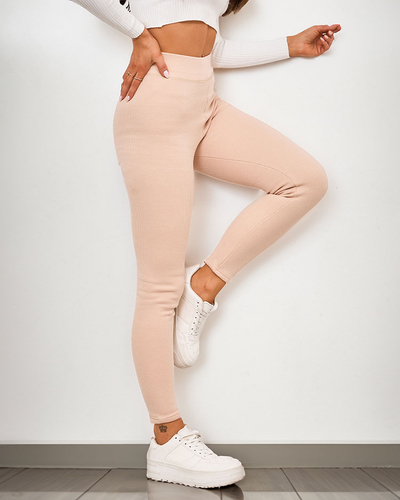 Royalfashion Leggings isolés côtelés pour femme