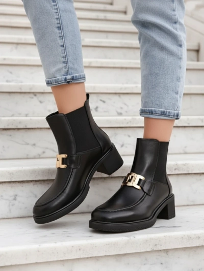 Bottines pour femmes Royalfashion à talon bas Ewios