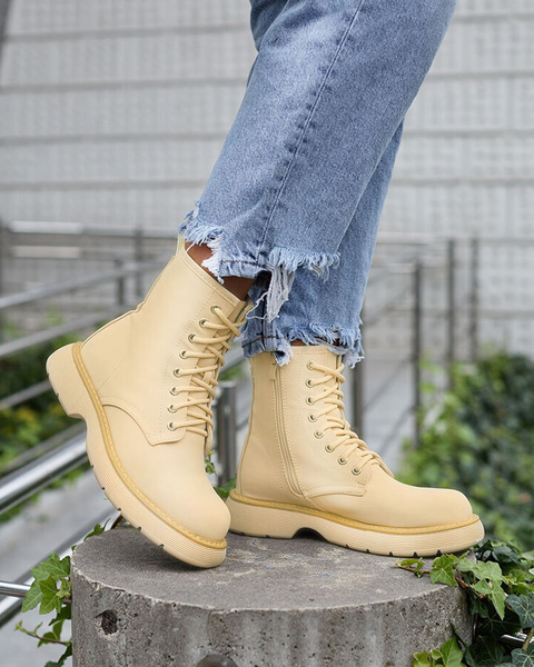 Royalfashion Bottes pour femme beige mat Kucillo