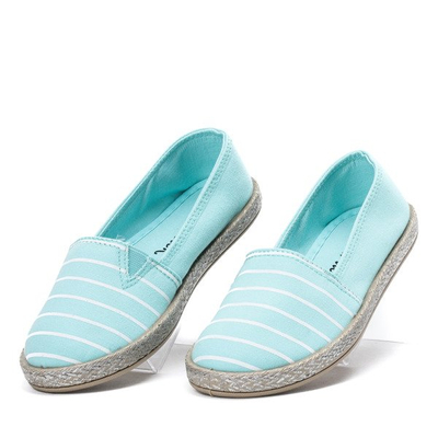 Espadrilles enfants menthe à rayures Dora - Chaussures 1