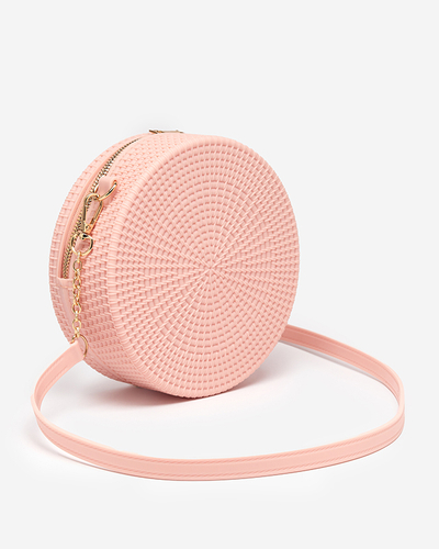 Sac à main pour femme rose clair avec gaufrage - Accessoires