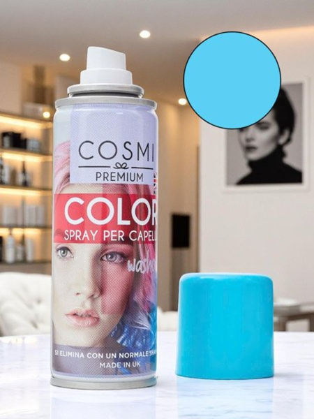 Laque Colorante en Spray pour Cheveux Bleu
