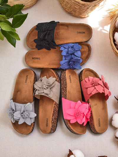 Tong Royalfashion pour femmes avec des fleurs colorées