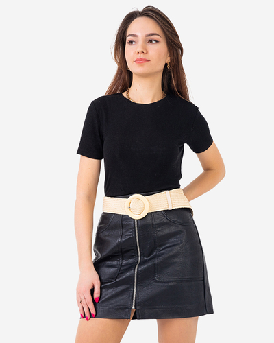 Ceinture tressée beige femme - Accessoires