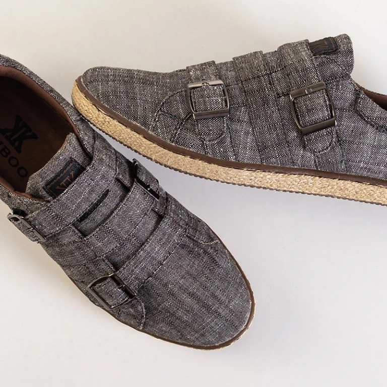 OUTLET Chaussures homme grises à boucles Betta - Footwear