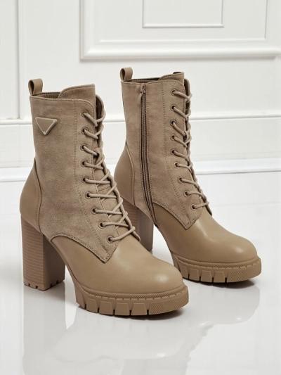 Bottines femme en éco-daim à talons épais Event Bramble