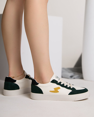 OUTLET Baskets de sport blanches et vertes pour femmes Rozzuci- Footwear