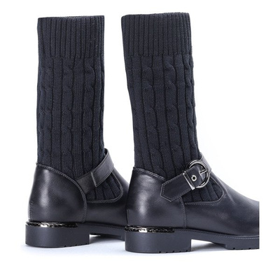 Bottes noires avec chaussette décorative Kyla - Footwear