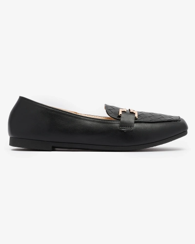 Royalfashion Mocassins femme noir Bulerol