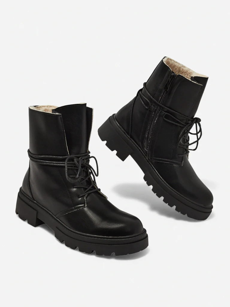 Bottines pour Femmes Luna Noires en Cuir Élégantes pour l'Hiver